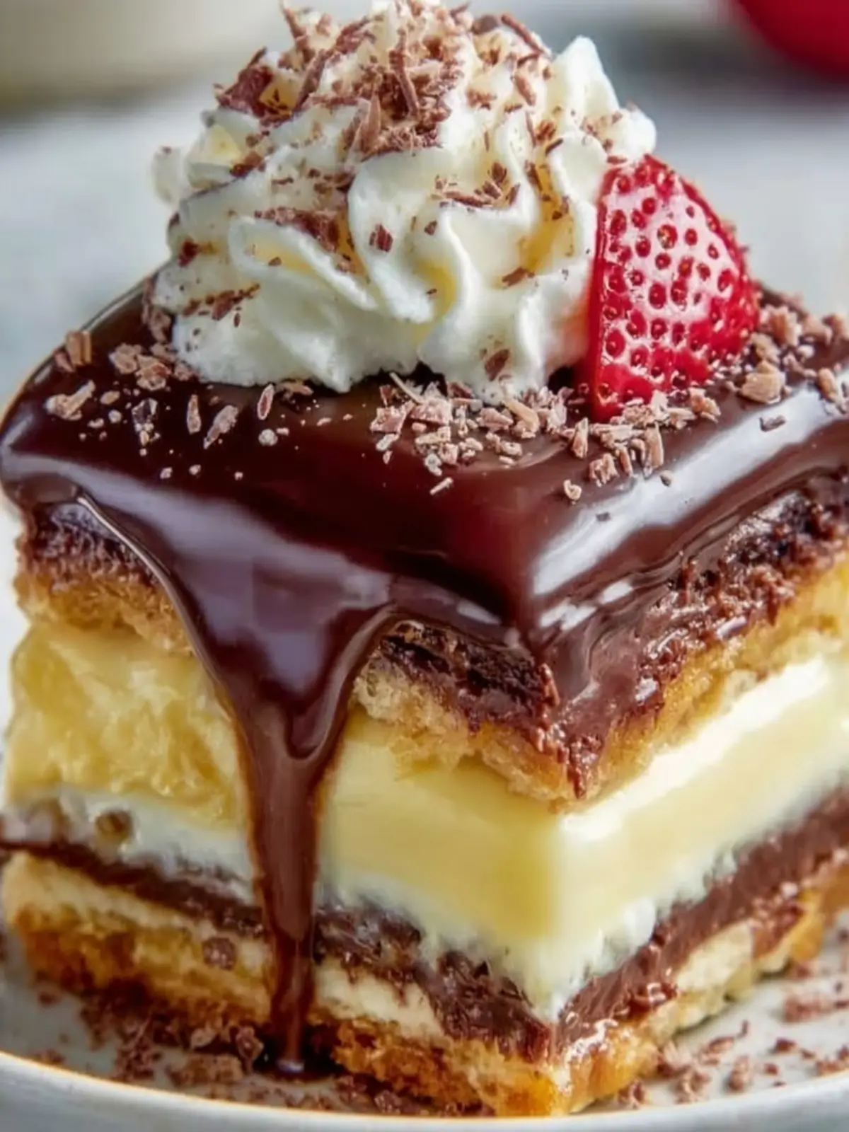 Rich Chocolate Custard Slice First Image