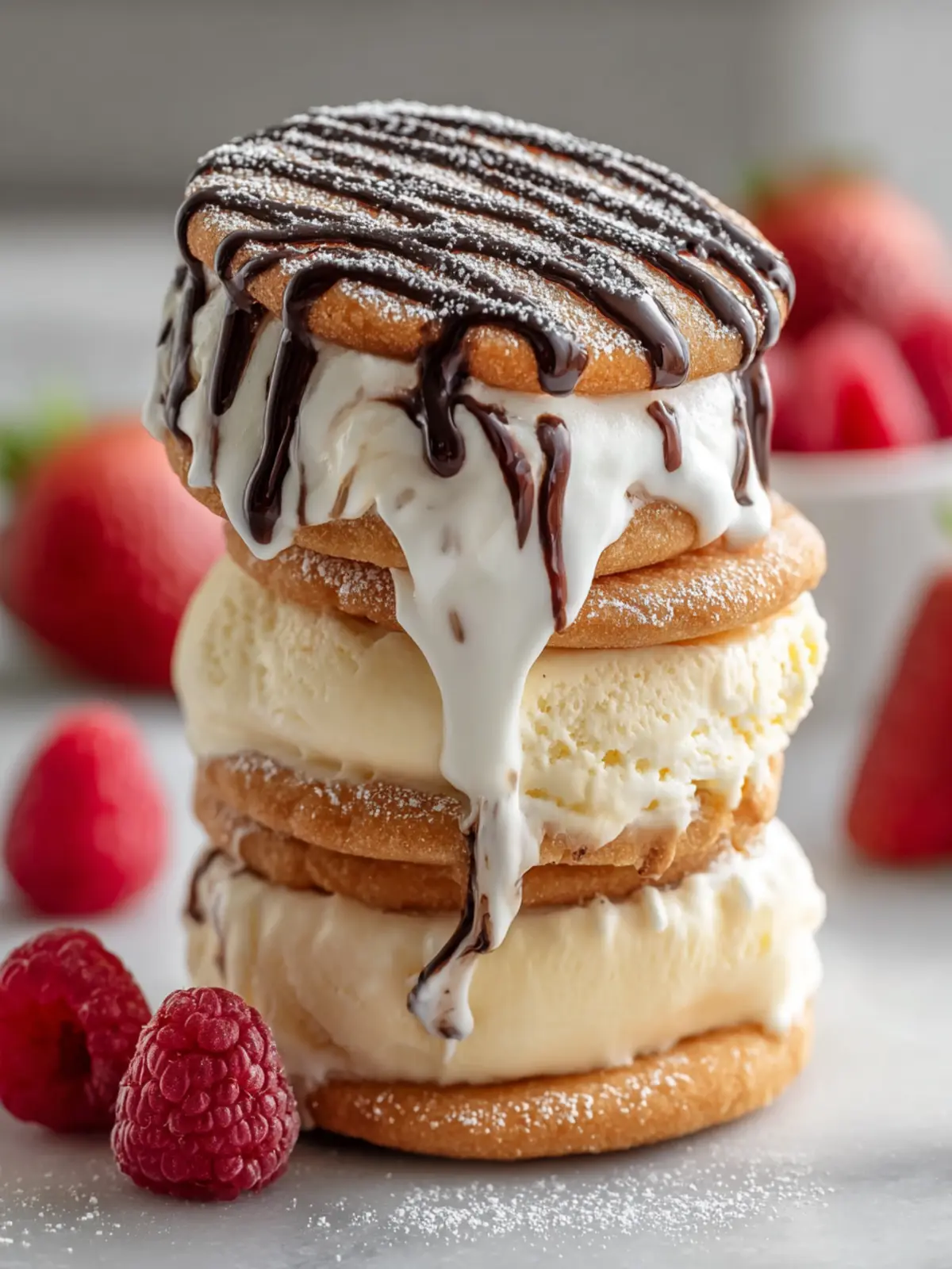 Decadent Ice Cream Sandwich Stack First Image