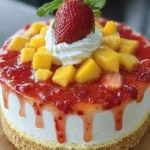 Tropical Mango Strawberry Cheesecake First Image