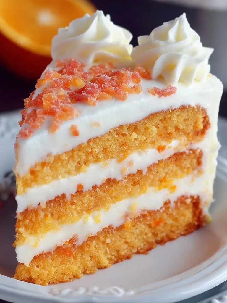 Orange Cream Layer Cake First Image