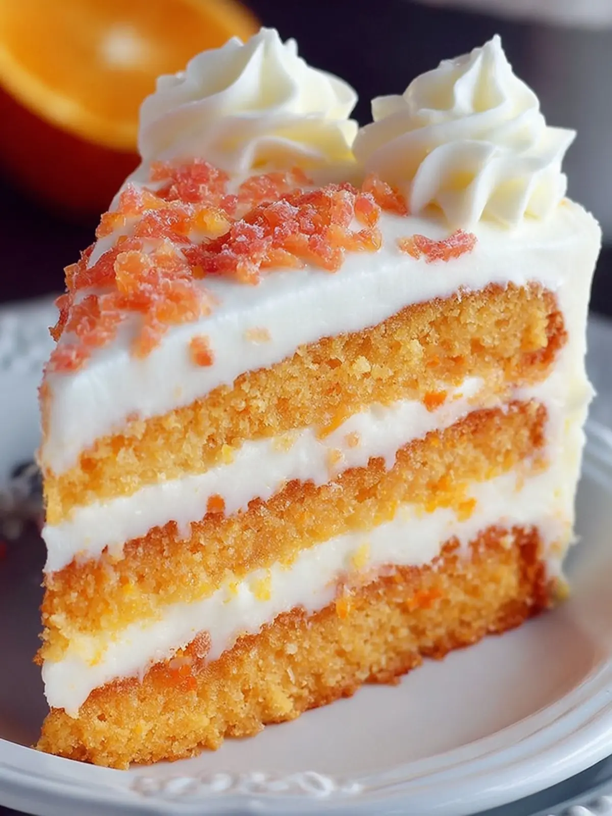 Orange Cream Layer Cake First Image