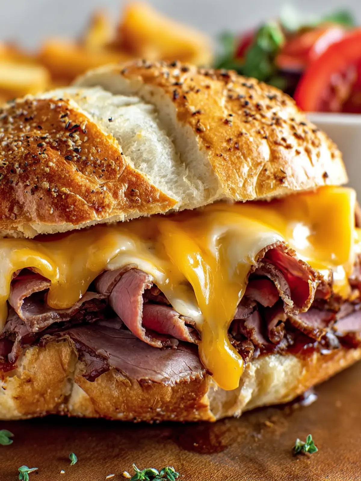 Cheddar Roast Beef Sandwich Deluxe First Image
