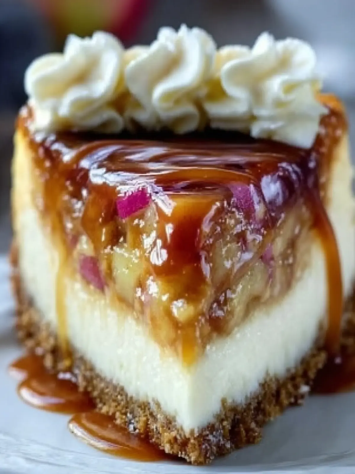 Caramel Apple Cheesecake Slice First Image