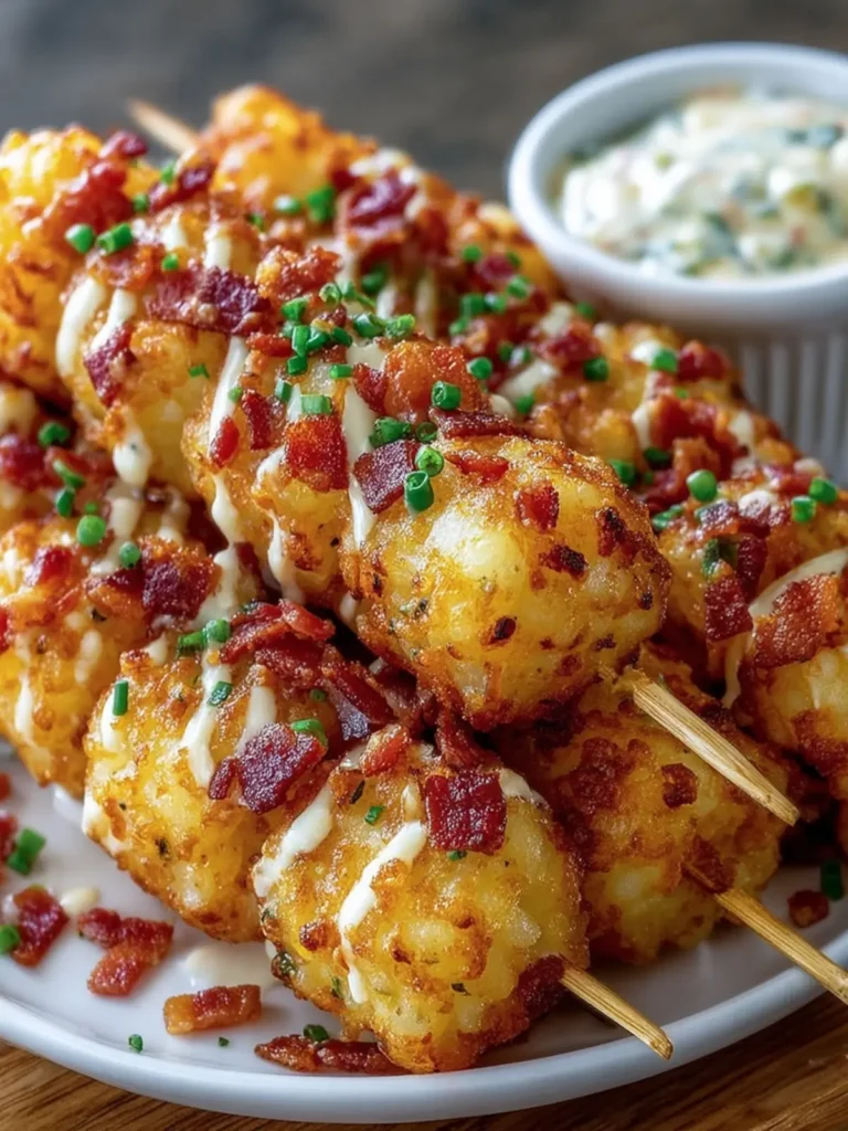 Bacon Ranch Tater Tot Skewers First Image