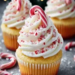 Festive Peppermint Candy Cane Cupcakes First Image