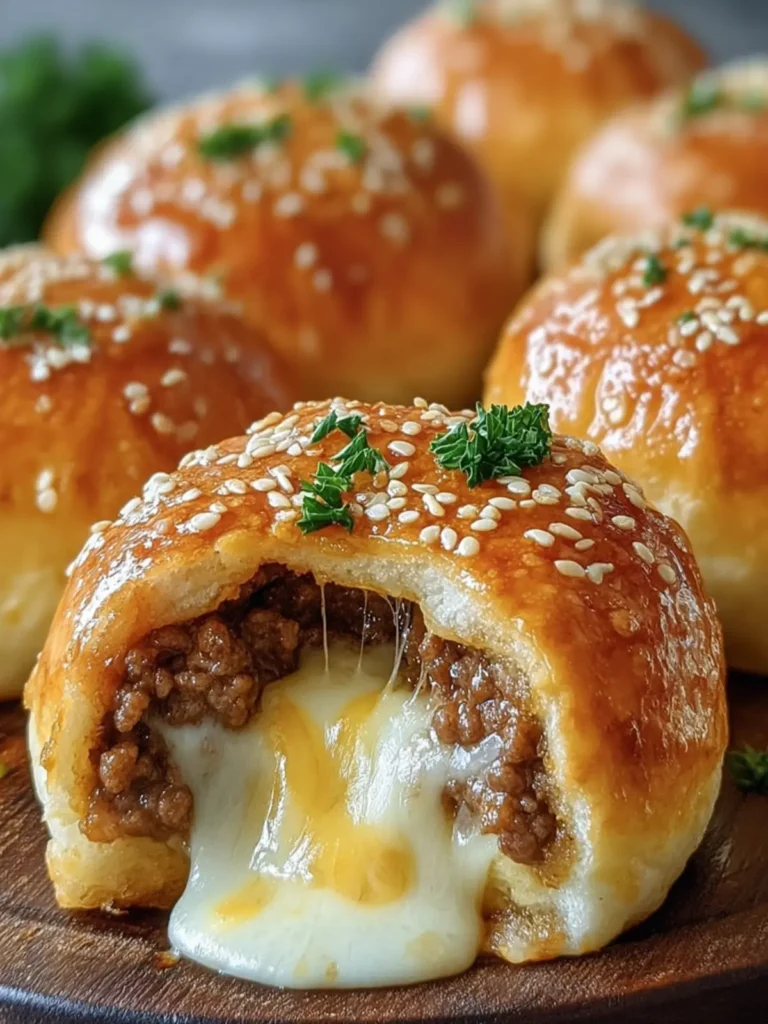 Cheesy Beef Stuffed Buns First Image