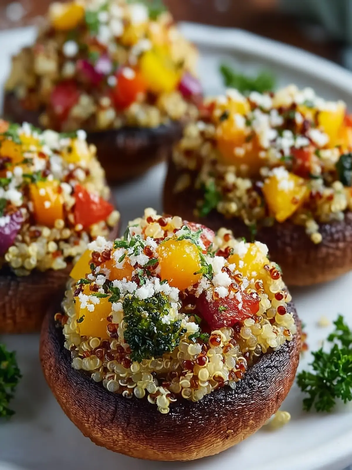 Quinoa & Veggie Stuffed Portobello Mushrooms: Irresistibly Savory!