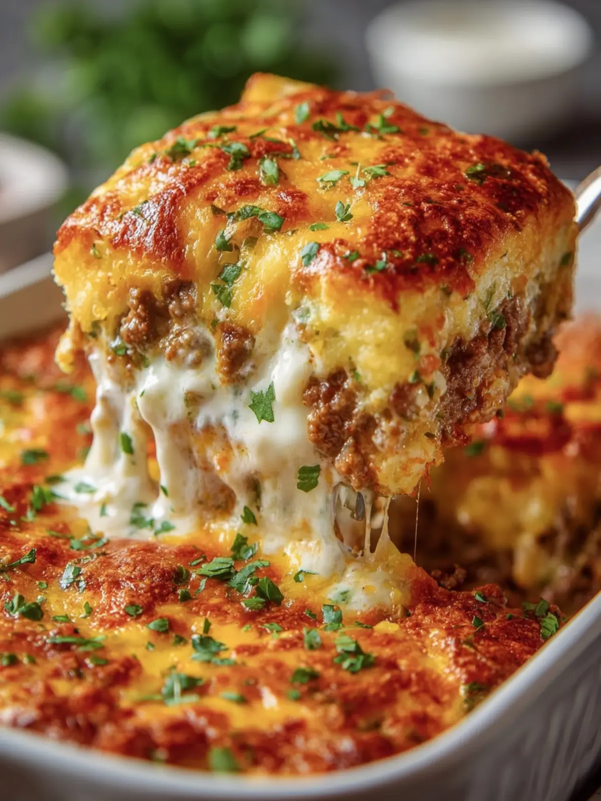 Cheesy Ground Beef Casserole First Image