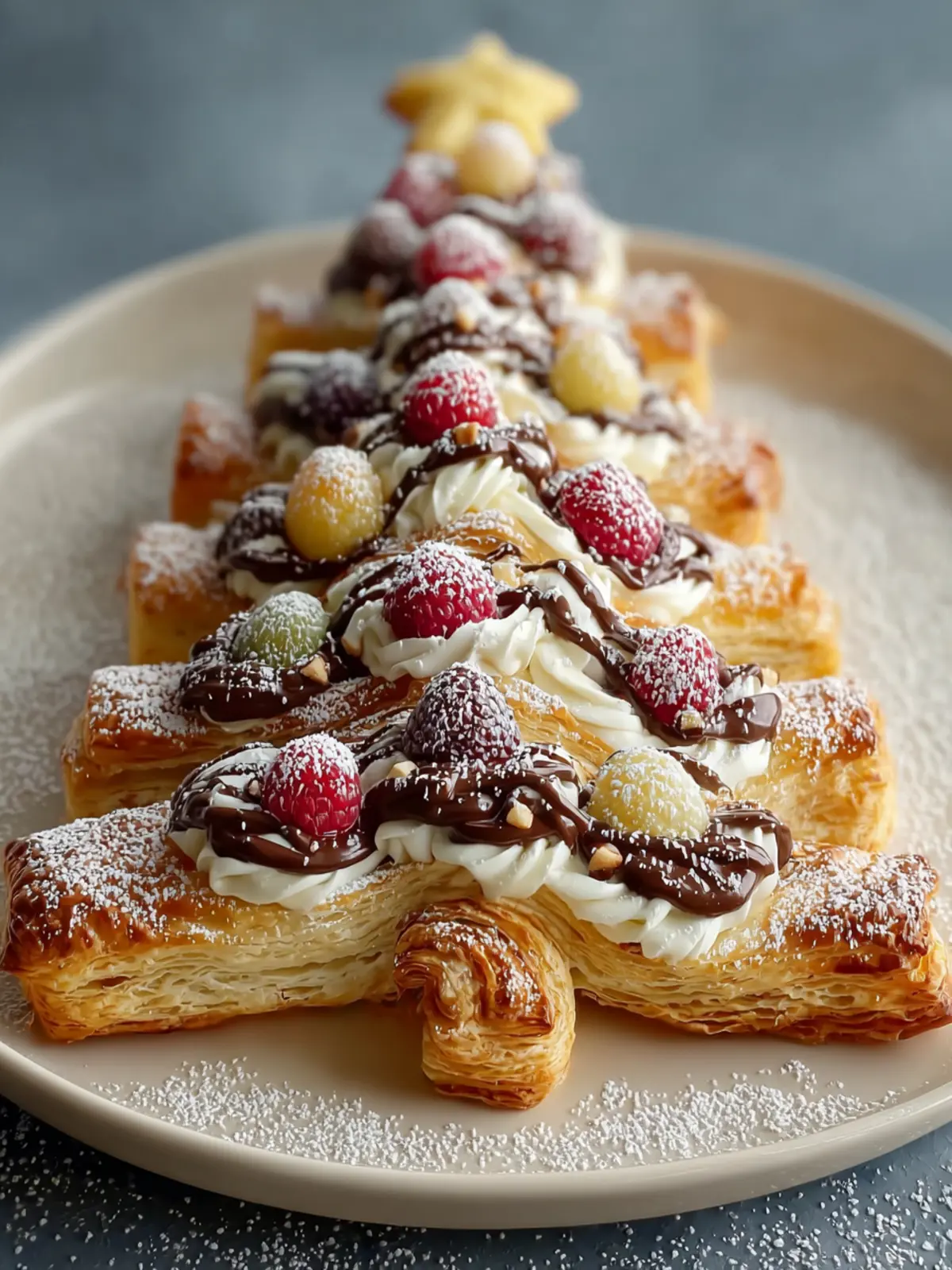 Puff Pastry Nutella Christmas Tree First Image