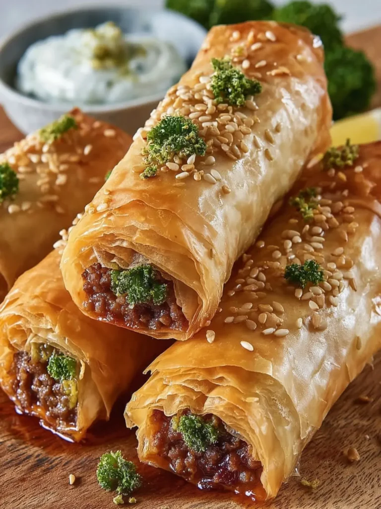 Crispy Beef Filo Pastry Rolls First Image