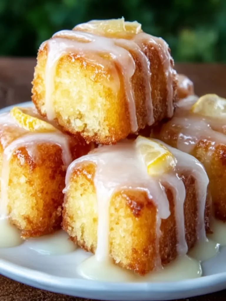 Moist Lemon Drizzle Cake Bites First Image
