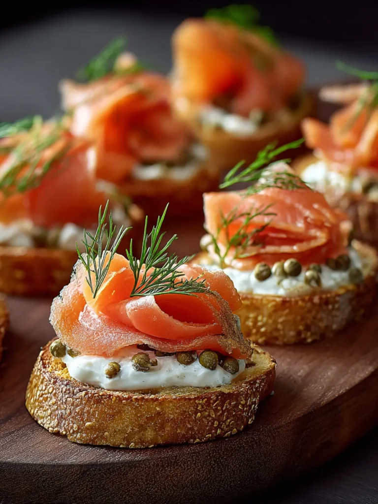 Irresistible Smoked Salmon and Dill Crostini Recipe First Image