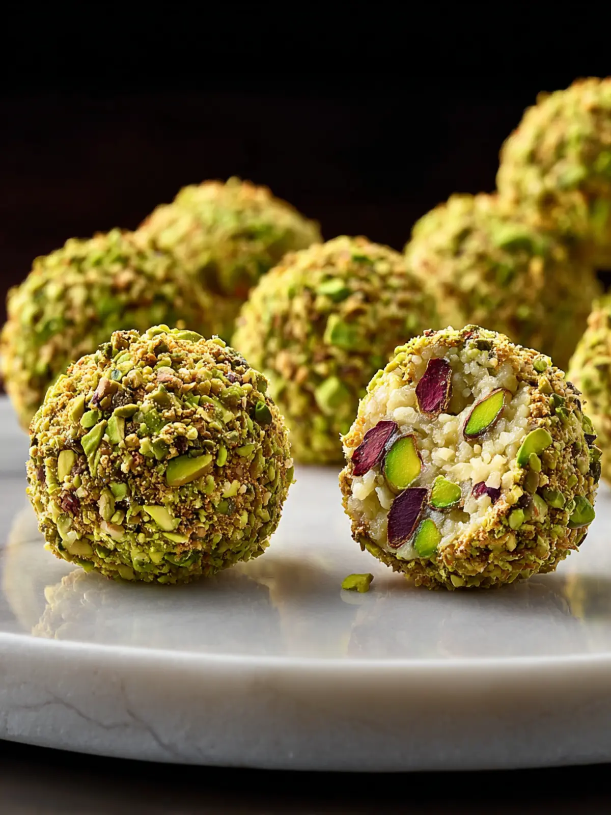 Cheese Truffles with Pistachio Crust First Image