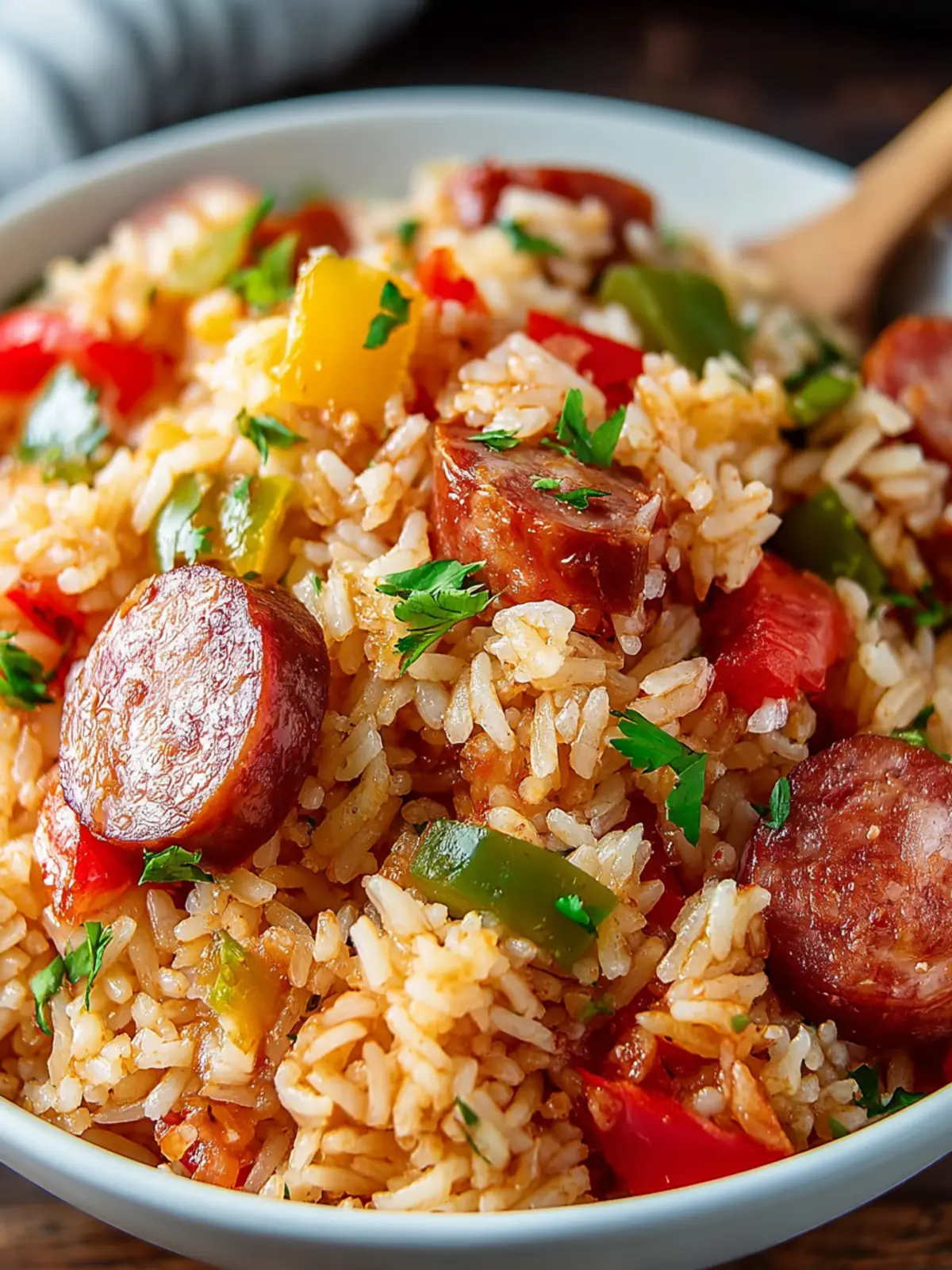 Easy One Pot Smoked Sausage & Rice Dinner Delight First Image