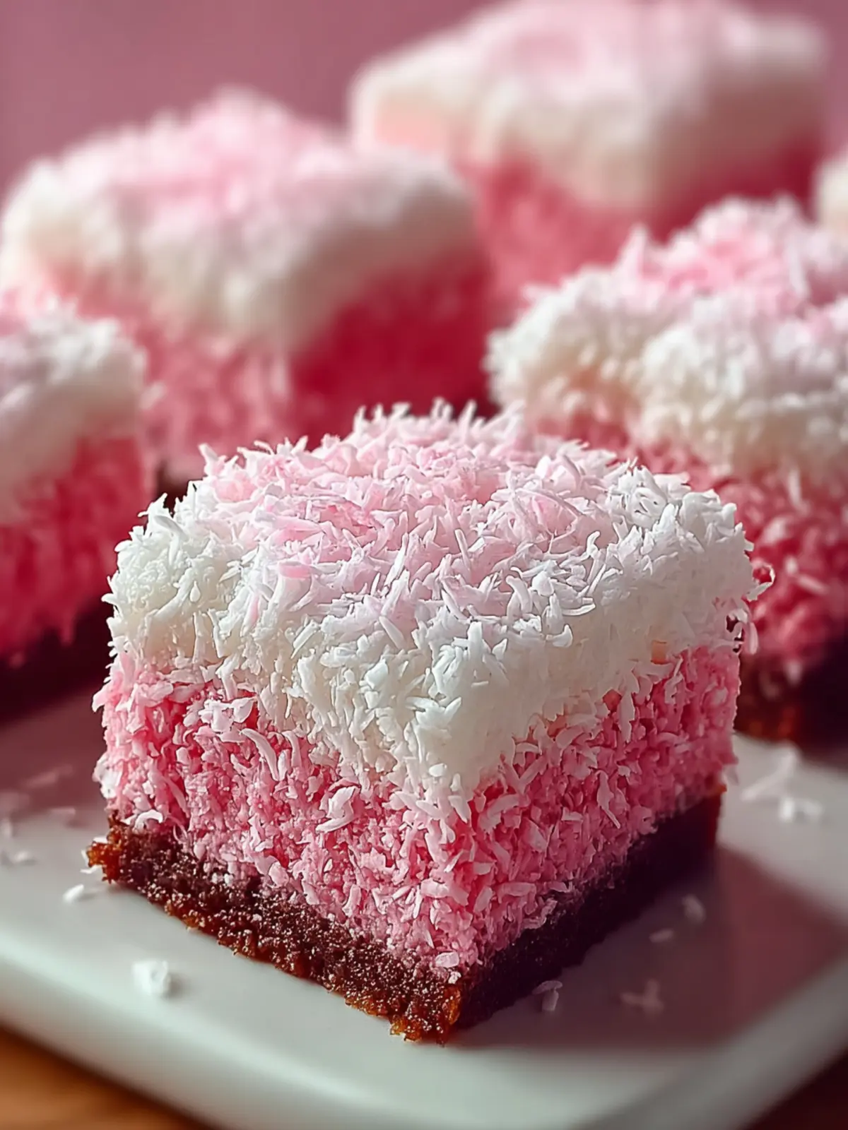 Delight in Pink Coconut Snowball Cake Bars for Any Occasion First Image