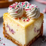 holiday Sugar Cookie Cheesecake Bars with Festive Sprinkles First Image