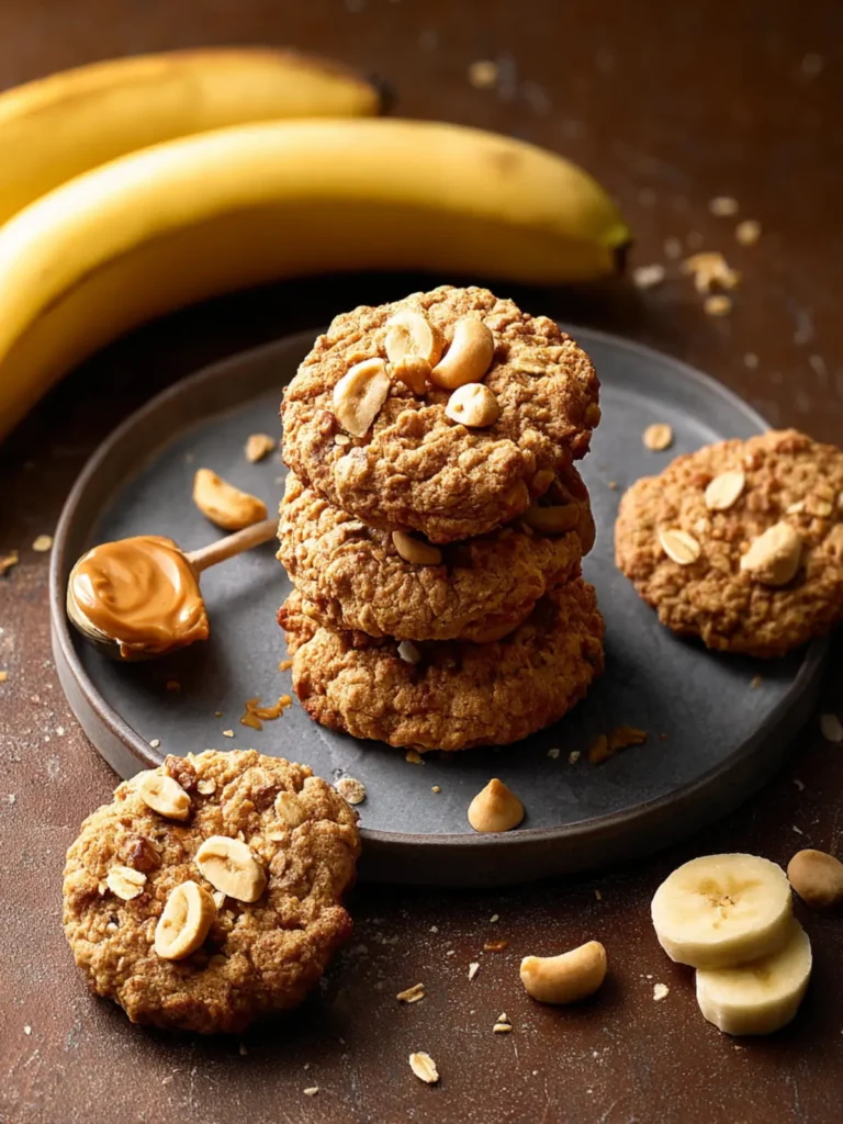 3 Ingredient Peanut Butter Banana Cookies First Image