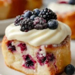 Irresistibly Fluffy Blackberry Cinnamon Rolls with Cream Cheese Frosting First Image