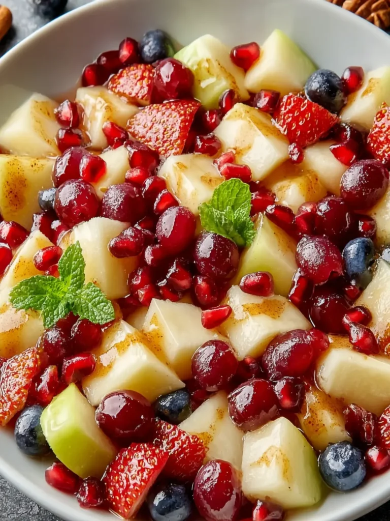 Winter Fruit Salad with Cinnamon Vanilla Dressing Bliss First Image