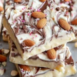 Irresistible White Chocolate Almond Bark Swirls Recipe First Image