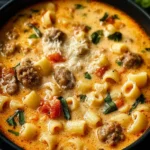 Creamy Parmesan Italian Sausage Ditalini Soup First Image