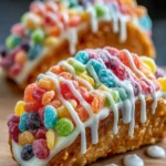 Irresistibly Fun Fruity Pebbles Cheesecake Tacos Delight First Image