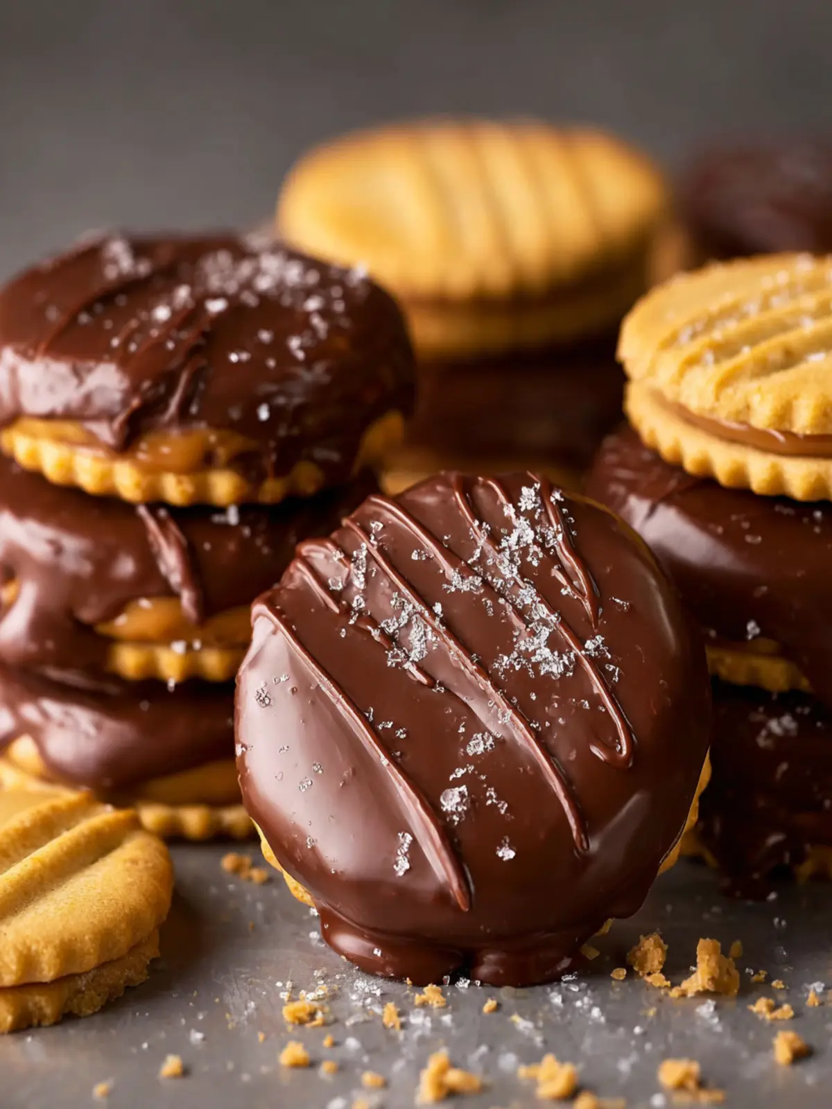 Chocolate Peanut Butter Ritz Cookies First Image