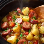 Easy Crockpot Sausage And Potato Casserole First Image
