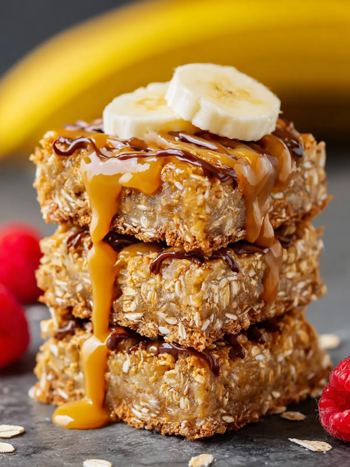 Banana Oatmeal Bars: Easy Healthy Baked Breakfast Snack First Image