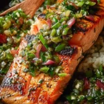 Savory Miso Butter Salmon with Scallion Salsa Verde Recipe First Image