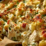 Creamy Chicken Alfredo Pasta Bake First Image