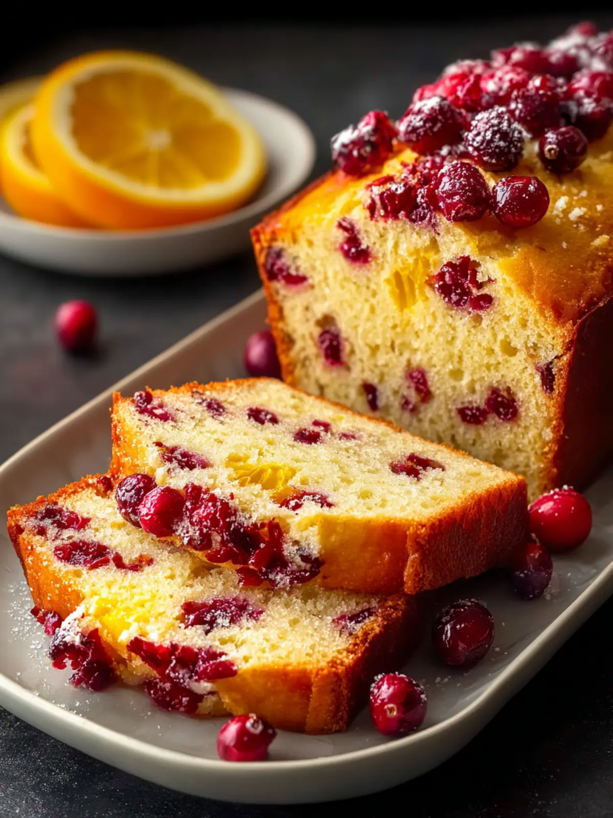 Cranberry Orange Pound Cake First Image