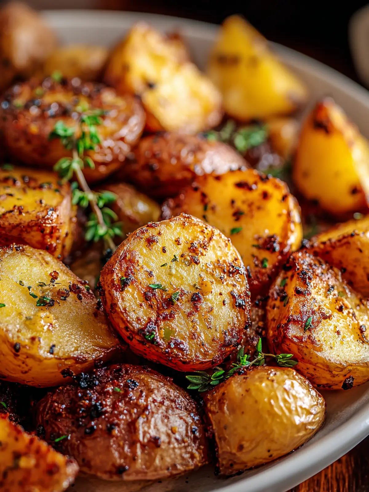 Cozy Winter Dinner: Honey Mustard Roasted Potatoes Recipe First Image