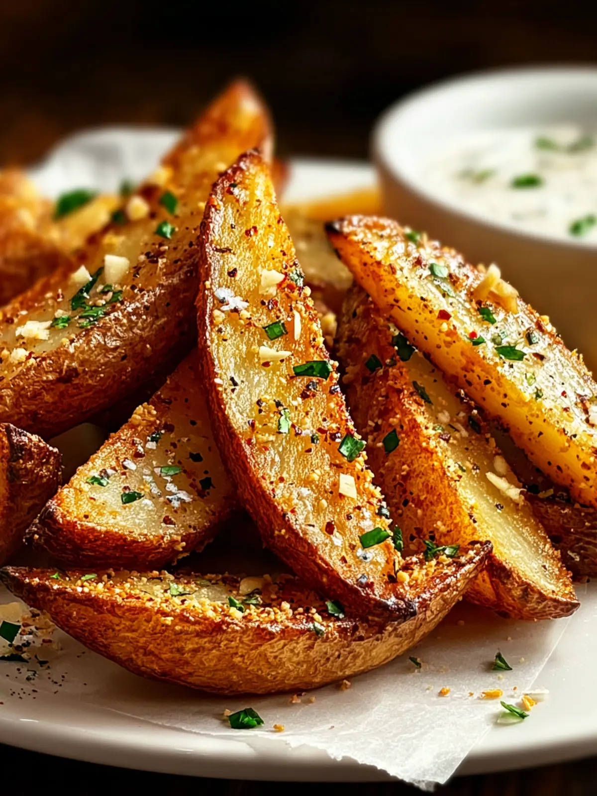 Crispy Garlic Parmesan Potato Wedges: A Flavor Explosion First Image