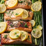 Sheet Pan Lemon Garlic Salmon First Image