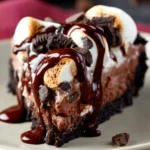 Chocolate Fudge Marshmallow Oreo Brownie Pie First Image