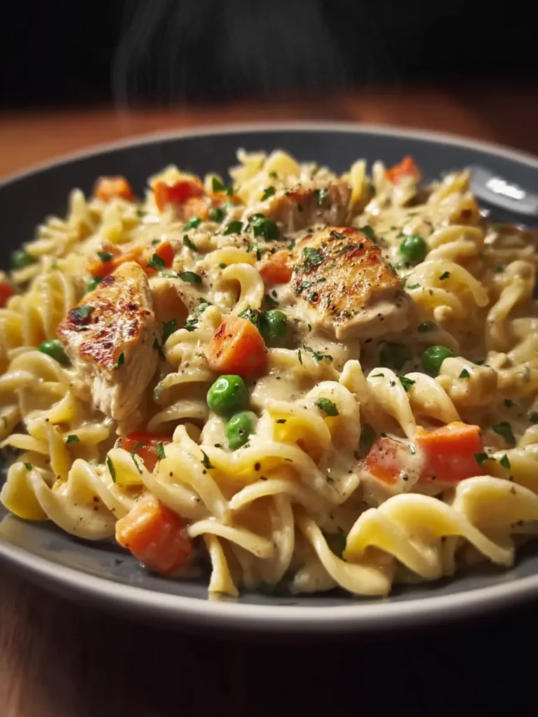 Quick Chicken Pot Pie Pasta First Image