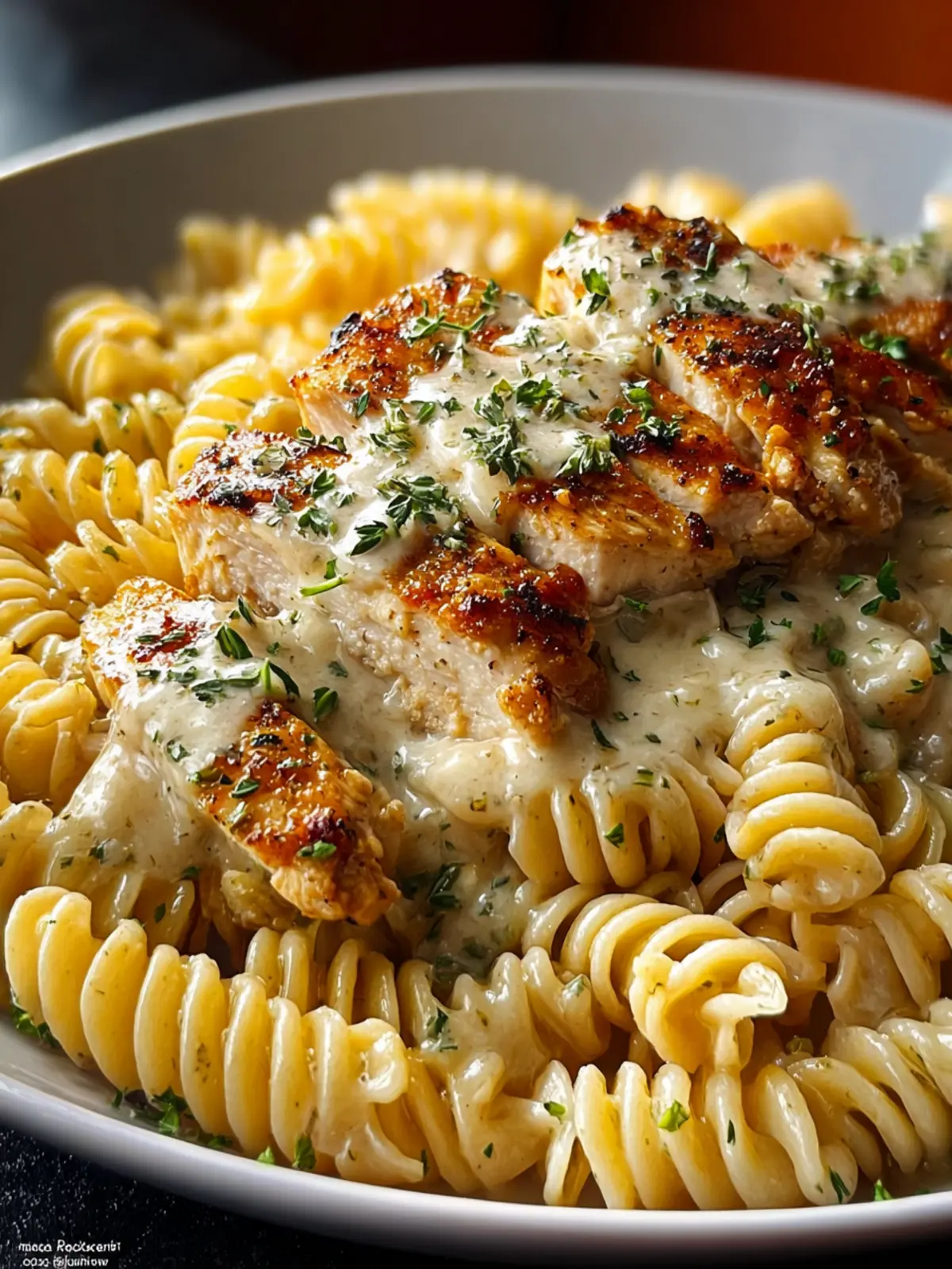 Creamy Garlic Parmesan Chicken & Cheesy Twisted Pasta Recipe First Image