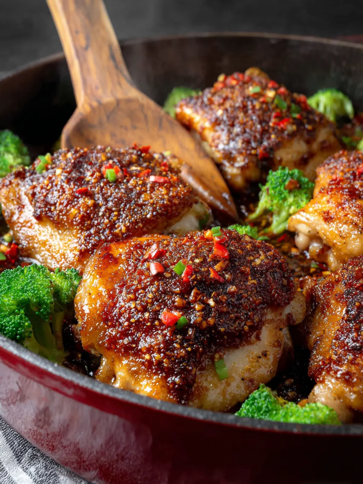 Chili Crunch Chicken Thighs First Image