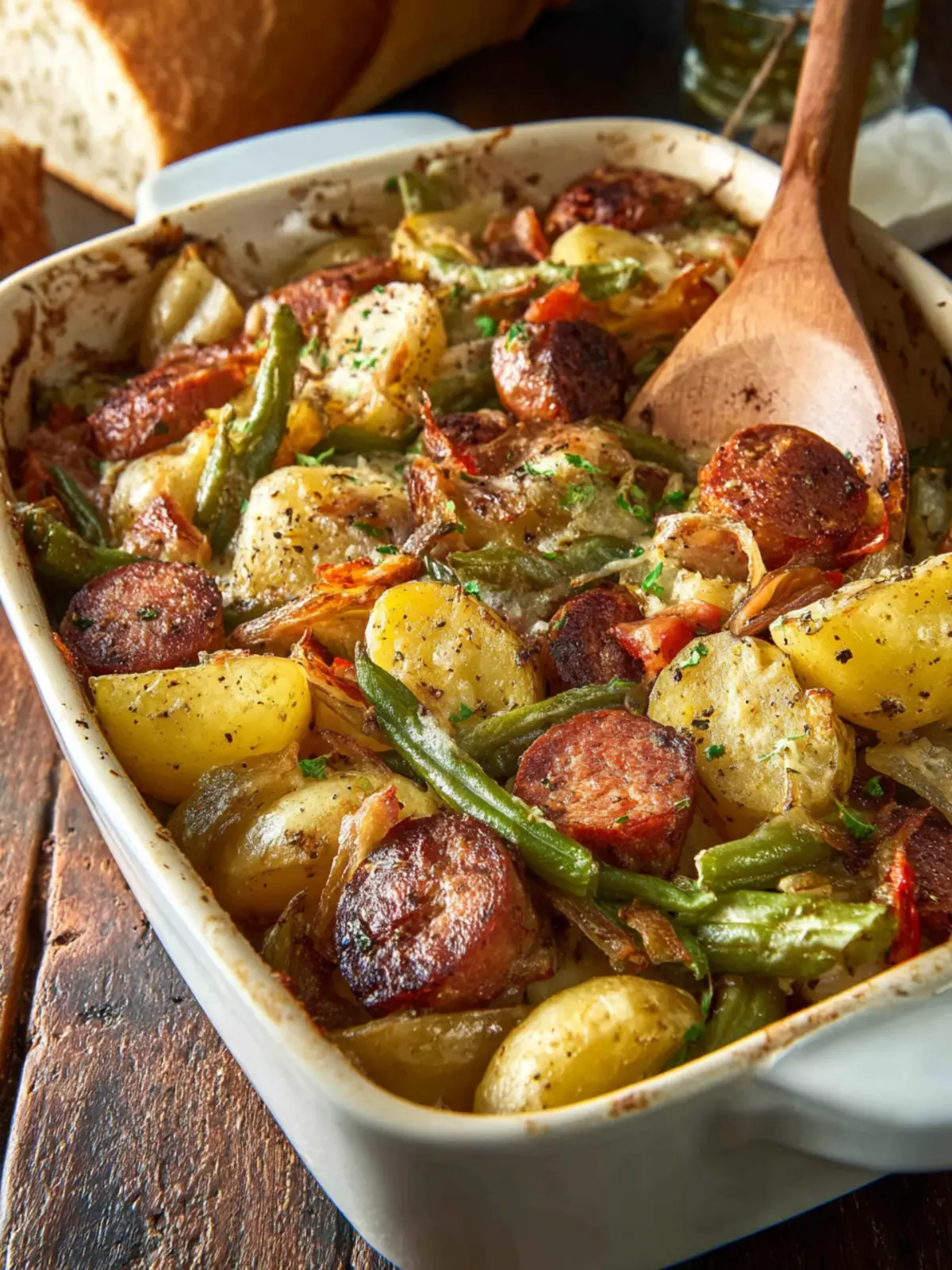 Sausage, Green Bean Potato Bake First Image