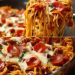 Loaded Pizza Spaghetti Bake: An Easy One-Pot Ground Beef Dinner Recipe First Image