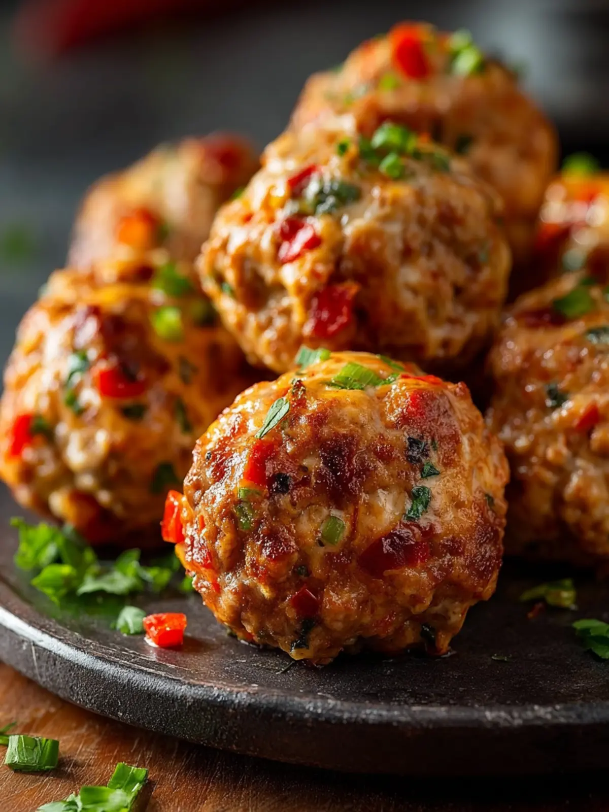 Spicy Rotel Cream Cheese Sausage Balls First Image
