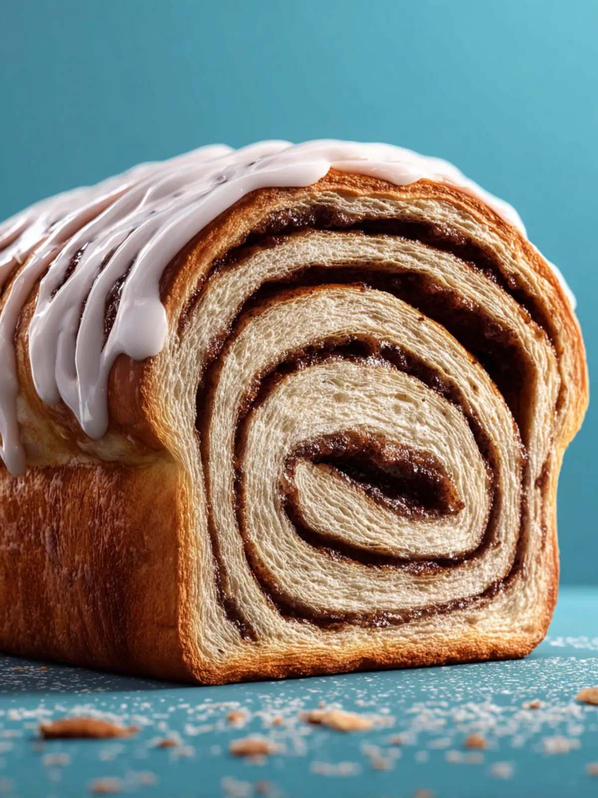Cinnamon Swirl Bread with Icing First Image