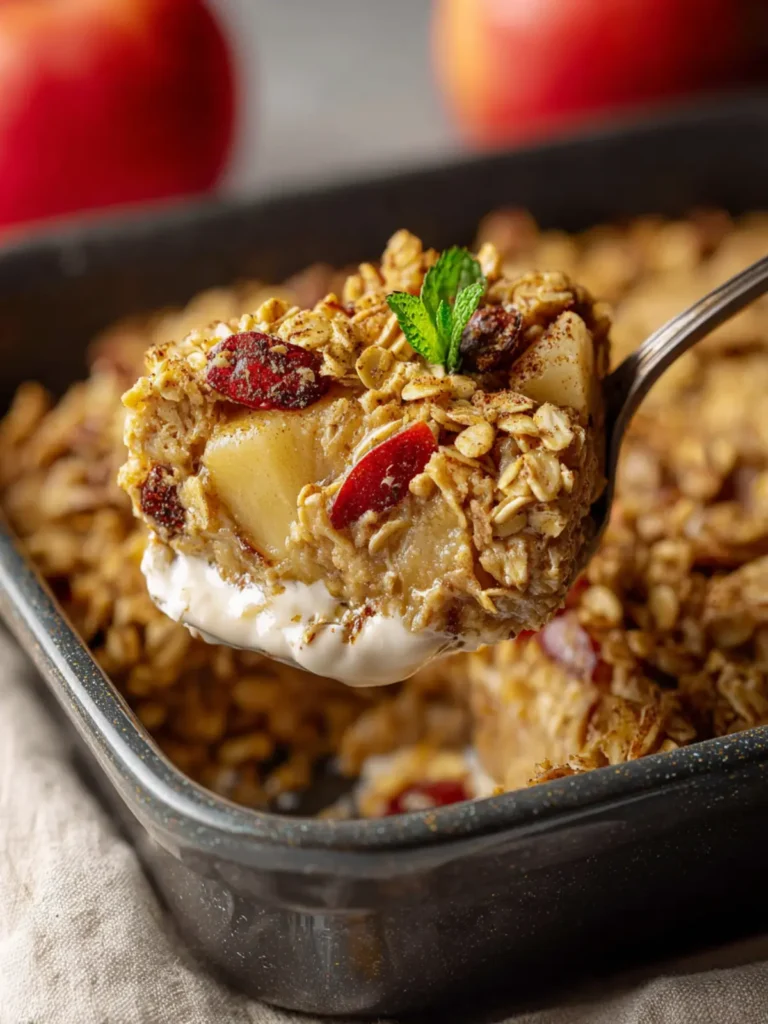 Baked Apple Oatmeal with Greek Yogurt First Image