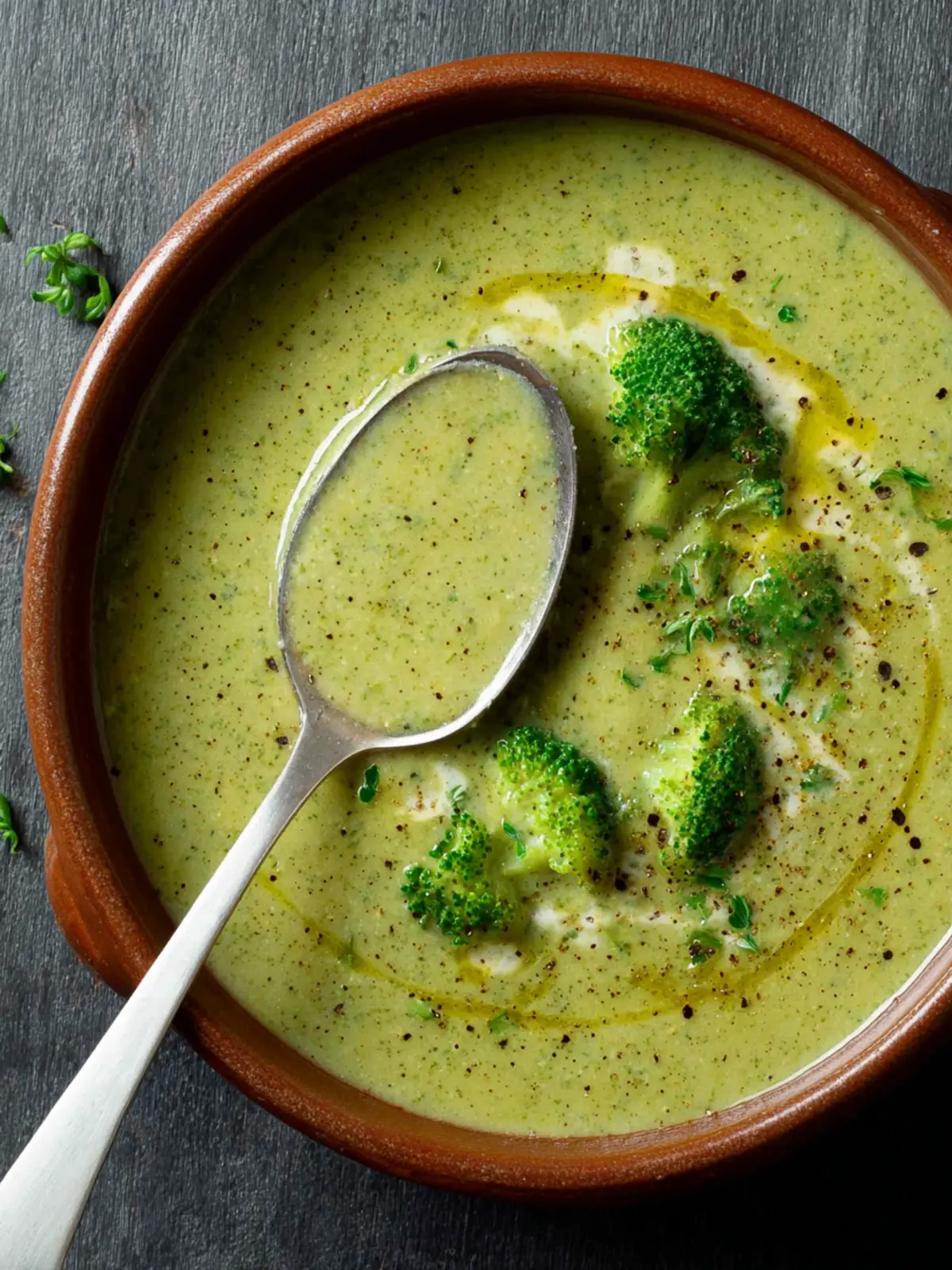 Creamy High-Protein Vegan Broccoli Soup (No-Waste, Healthy) First Image