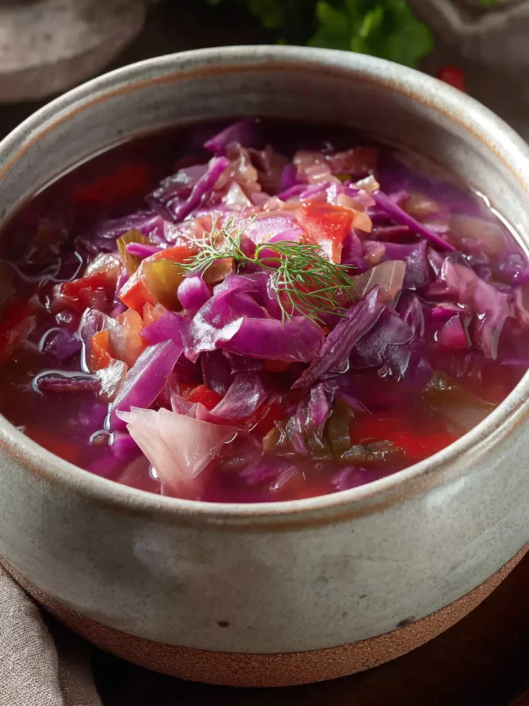 Delicious Red Cabbage Soup, Nourishing & Hearty First Image