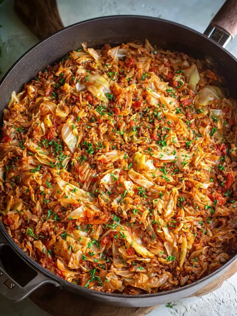 One-Pan Unstuffed Cabbage Rolls Skillet, Easy Dinner First Image