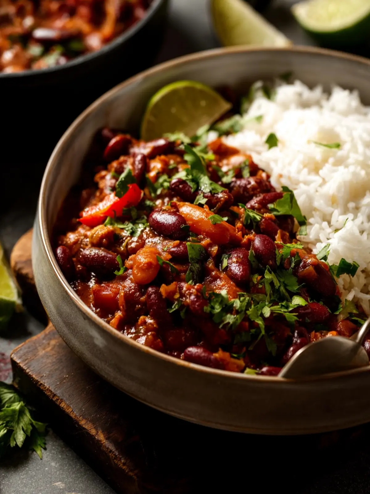 Stovetop Vegetarian Red Beans and Rice First Image