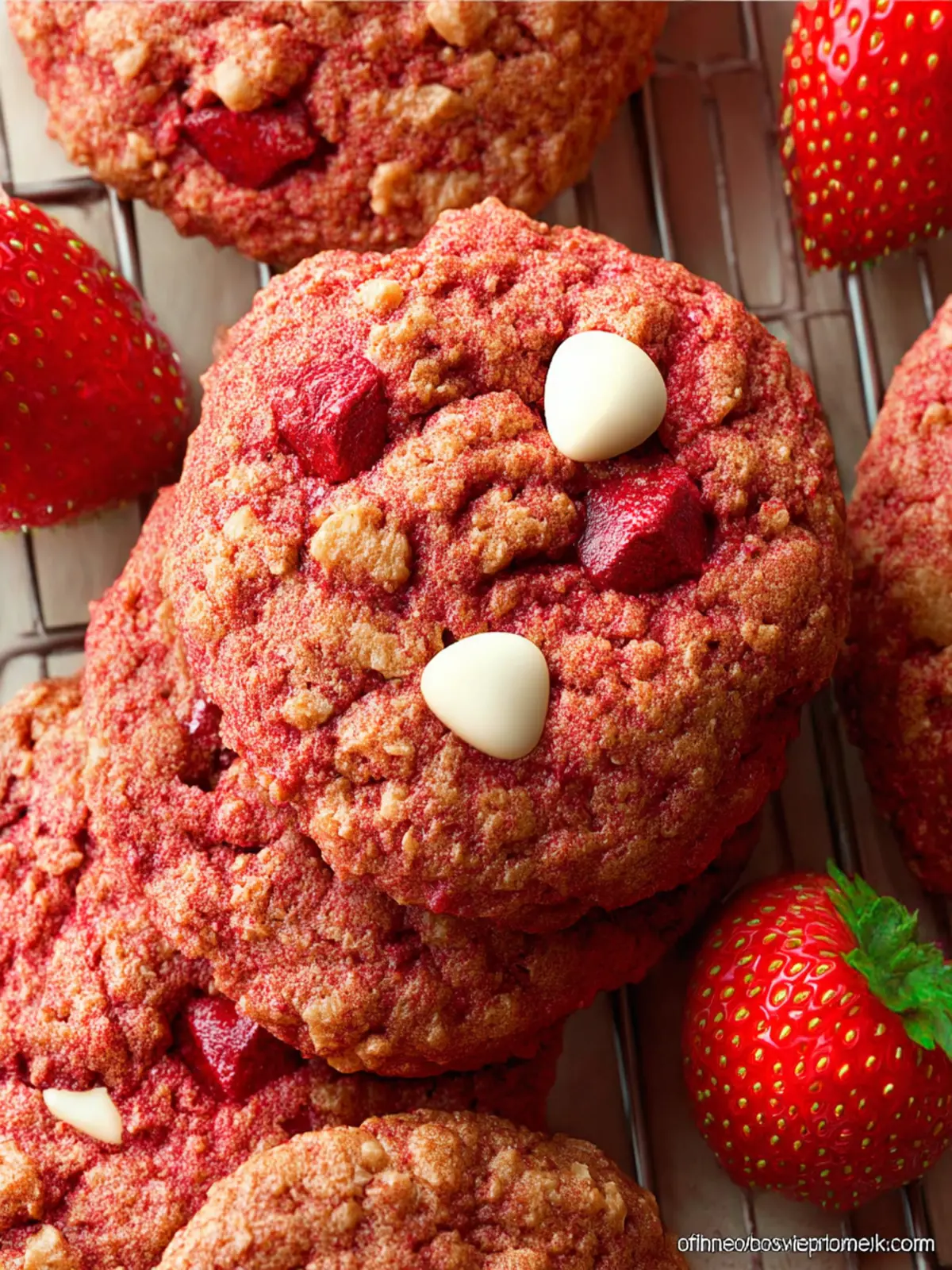Strawberry Cookies {Fresh Strawberries} First Image
