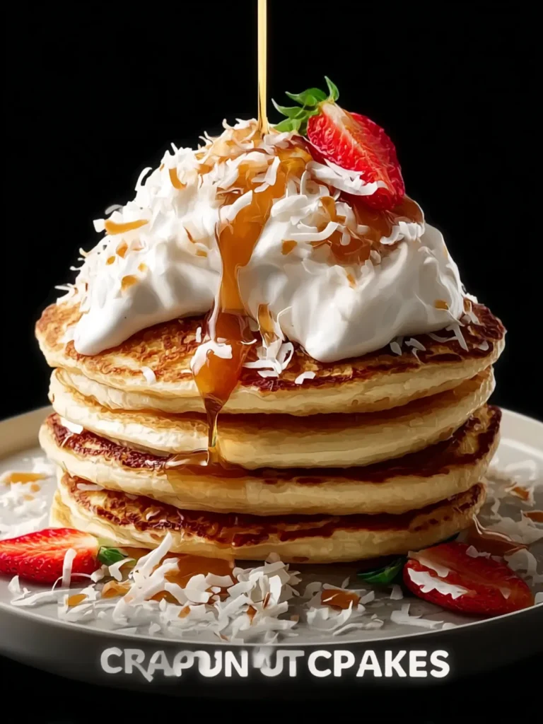 Coconut Cream Pancakes First Image